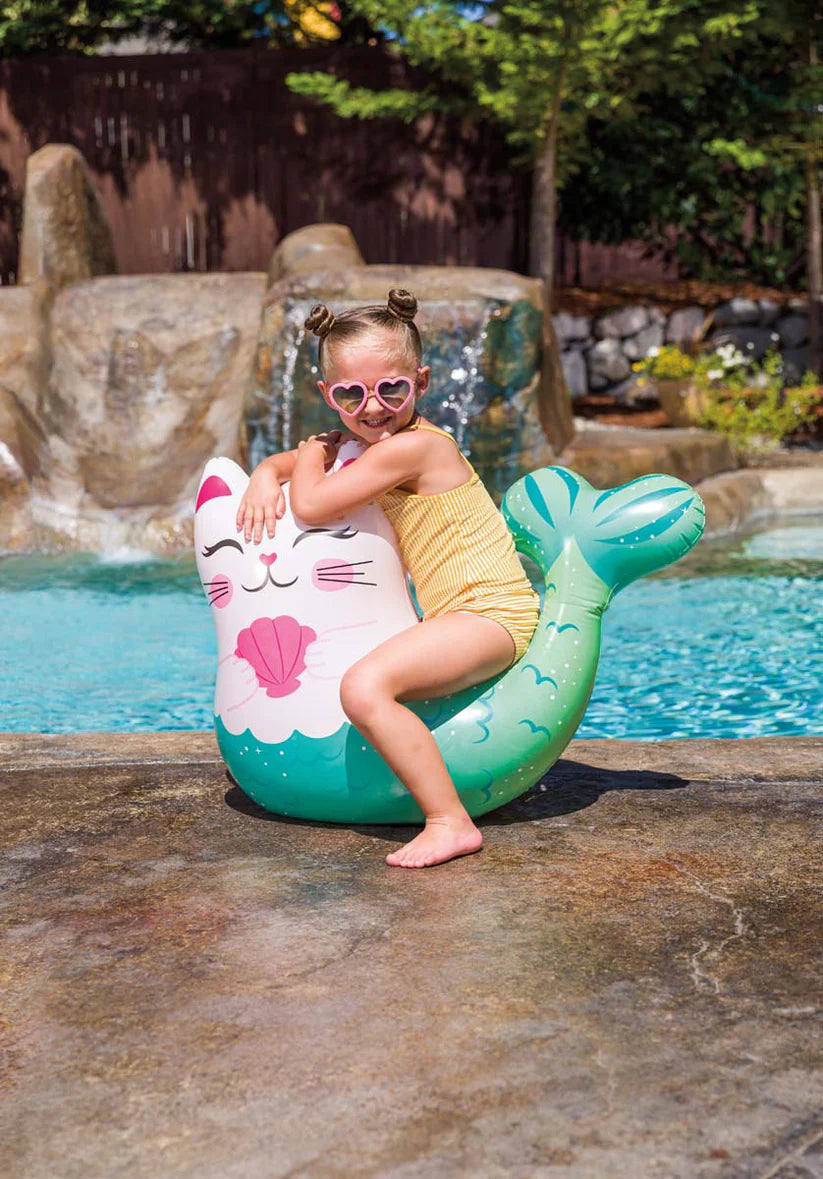 Toysmith Bobbin' Buddies Inflatable Mer Kitty Water Floatie