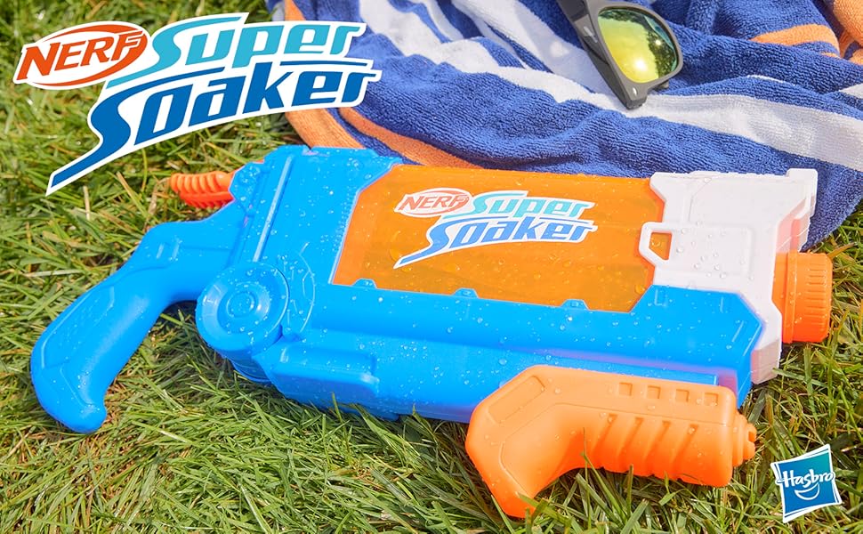 Nerf Super Soaker Flip Fill Water Blaster - 4 Spray Styles, Fast Fill, 30 Fluid Ounce