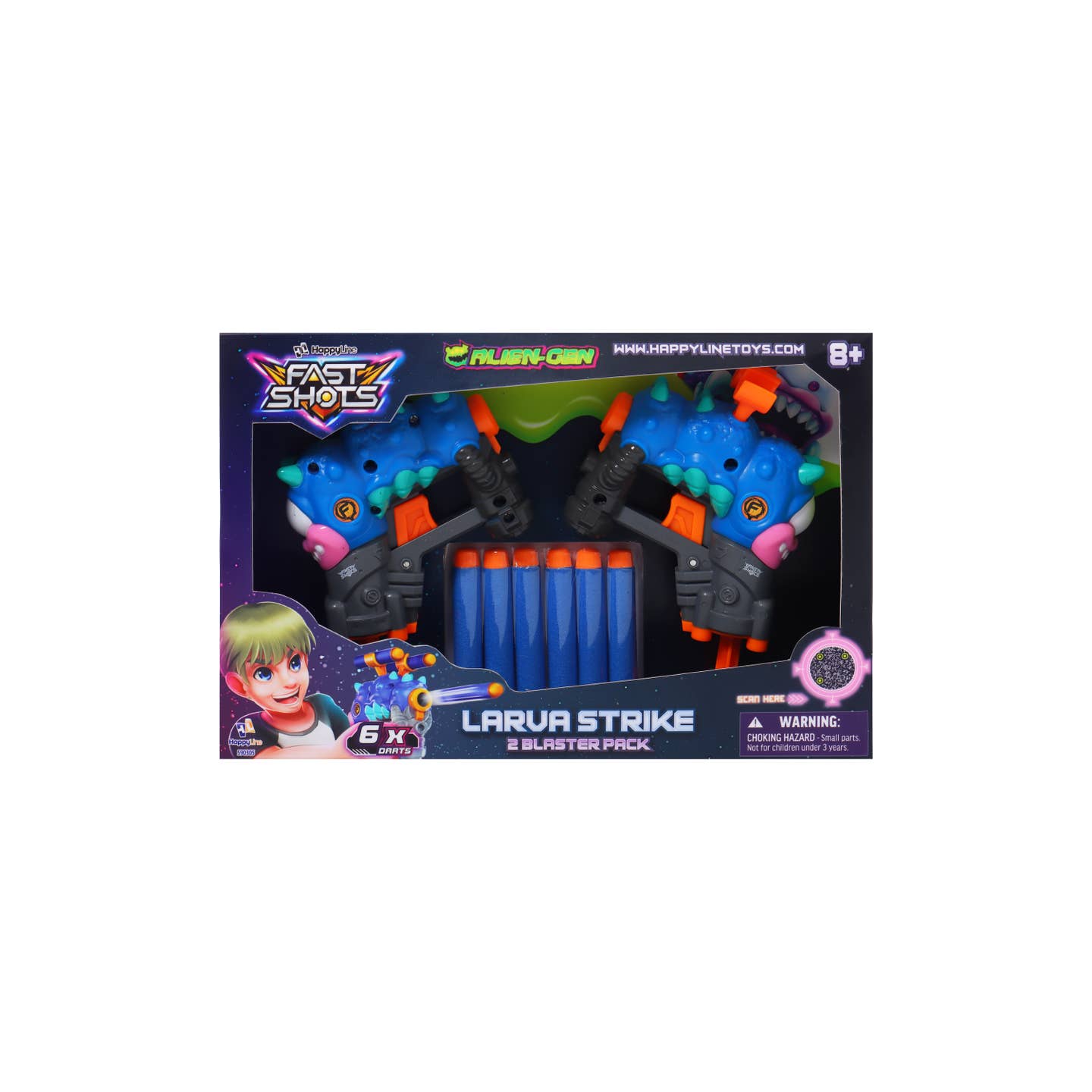 Fast Shots Alien-Gen Larva Strike Blaster 2 Pack