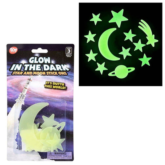 Glow-in-the-Dark Star And Moon Stick Ons