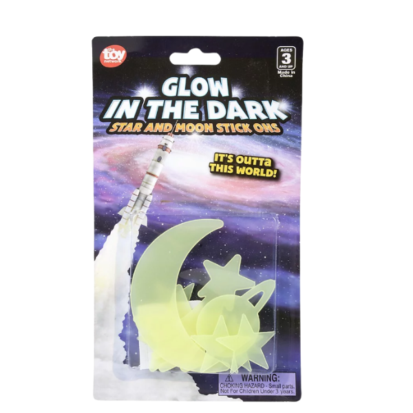 Glow-in-the-Dark Star And Moon Stick Ons