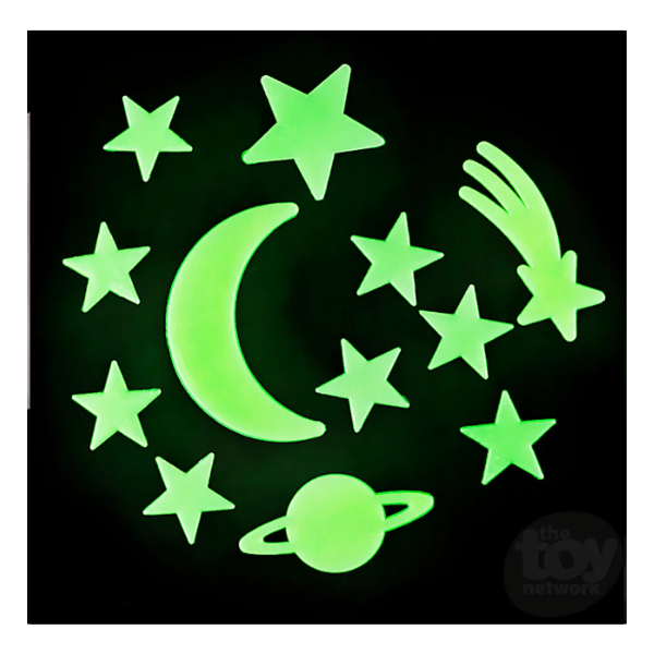 Glow-in-the-Dark Star And Moon Stick Ons