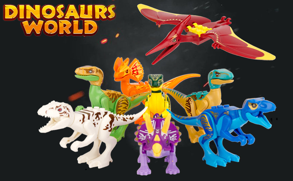 Dino World Brick Builder - Action Figure Assortment
