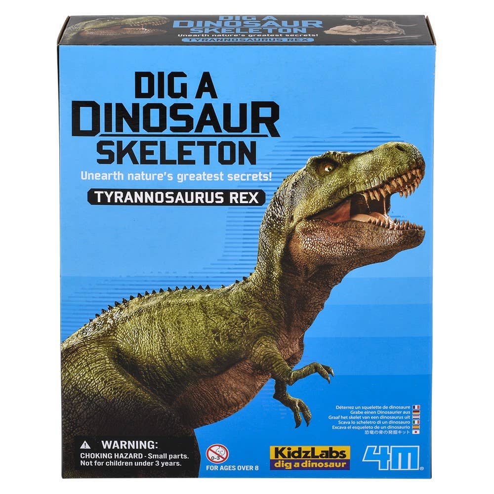 4M KidzLabs Dig A Dinosaur Skeleton Tyrannosaurus Rex -STEM Toy for Kids & Teens