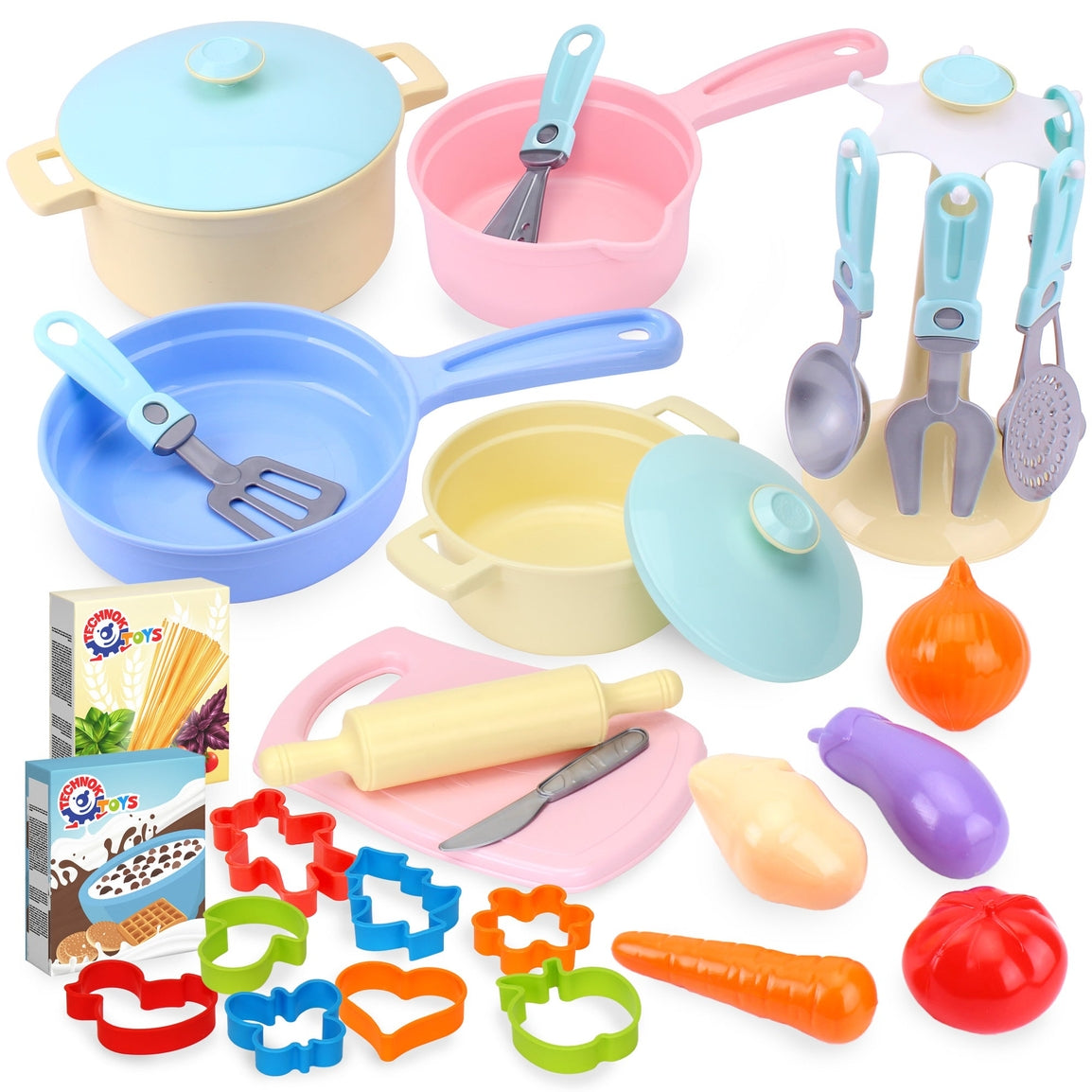 Technok 31-Piece Cookware Pretend Play Set