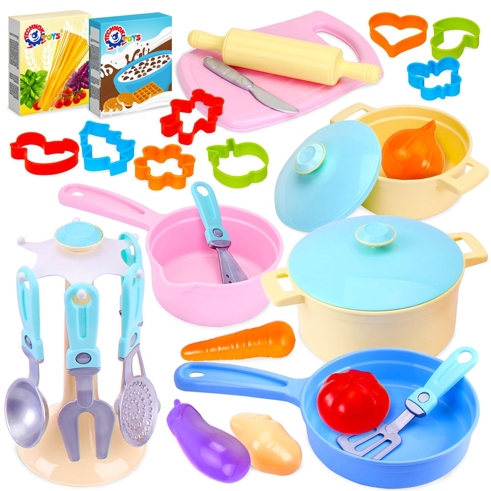 Technok 31-Piece Cookware Pretend Play Set