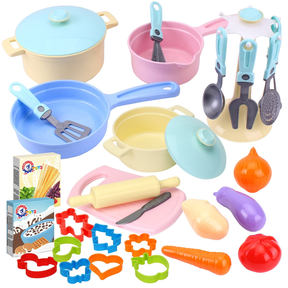 Technok 31-Piece Cookware Pretend Play Set