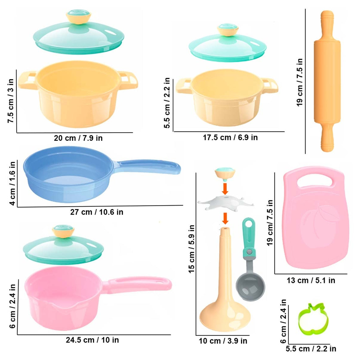 Technok 31-Piece Cookware Pretend Play Set