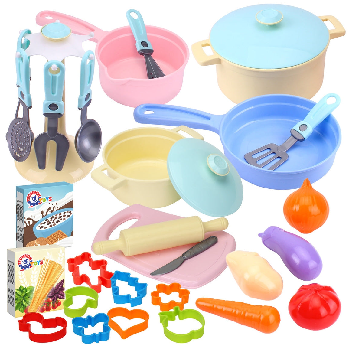 Technok 31-Piece Cookware Pretend Play Set