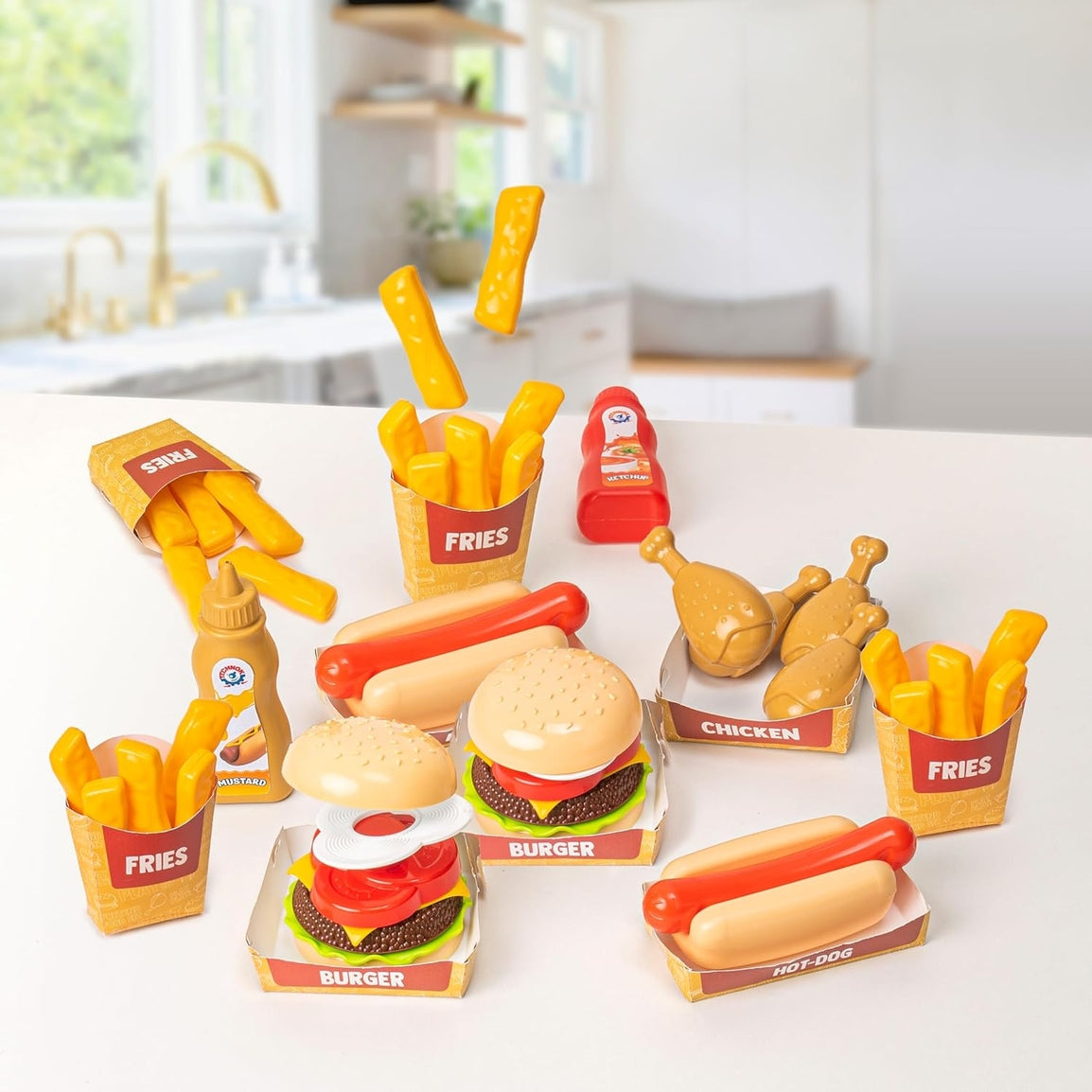 Technok 79-Piece Pretend Play Street Food Set