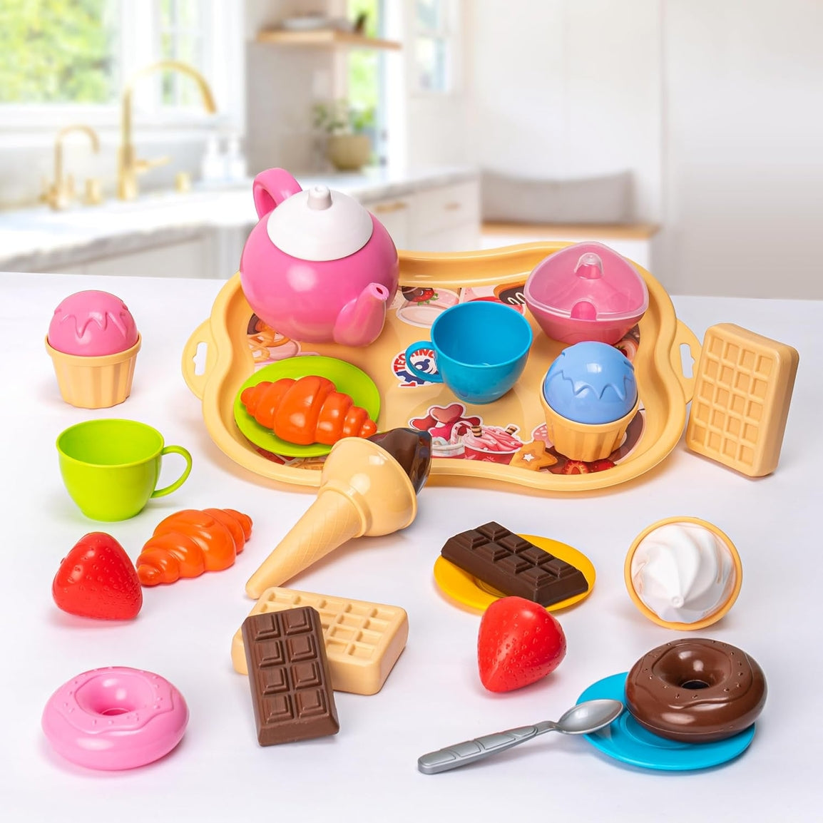 Technok 79-Piece Pretend Play Street Food Set