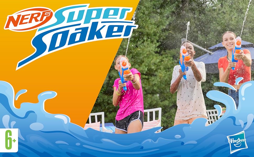 Nerf Super Soaker Flip Fill Water Blaster - 4 Spray Styles, Fast Fill, 30 Fluid Ounce