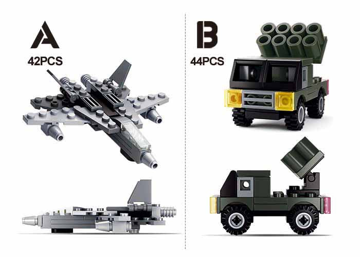 Sluban Military Vehicle Building Block Toy M38-B0596 - Assorted