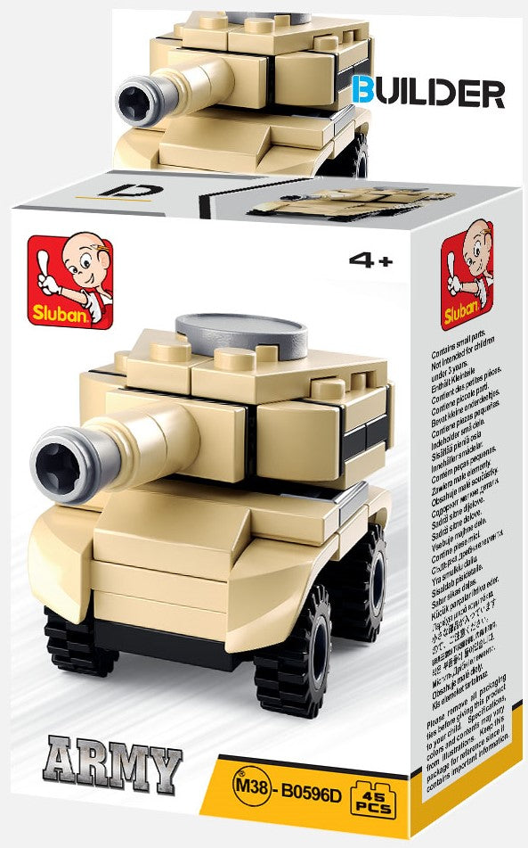Sluban Military Vehicle Building Block Toy M38-B0596 - Assorted