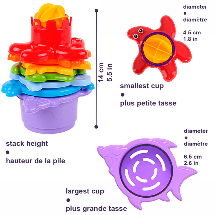 Technok Bath Toys 12-Piece Set for Toddlers