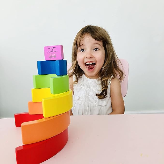 Galaxy Magia Wooden Rainbow Nesting Puzzle