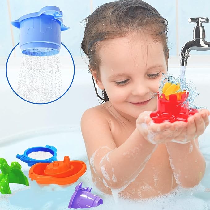 Technok Bath Toys 12-Piece Set for Toddlers