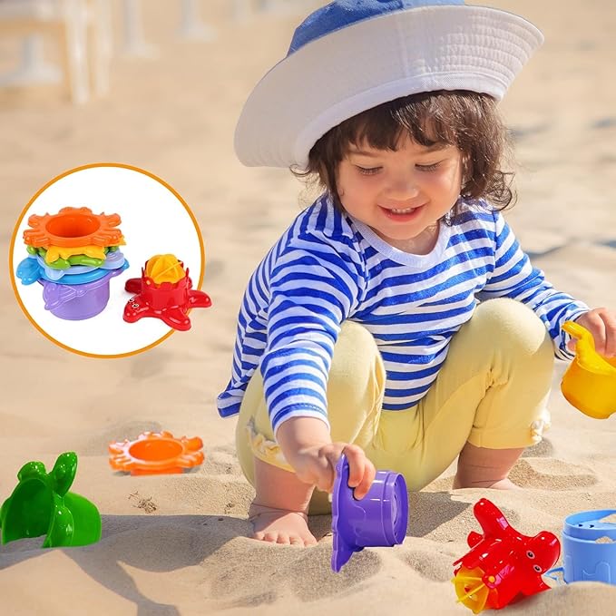 Technok Bath Toys 12-Piece Set for Toddlers