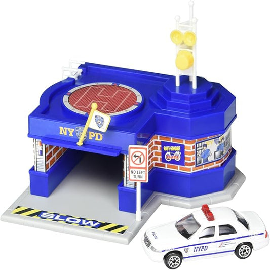 NYPD Police Station Playset with 1 Vehicle