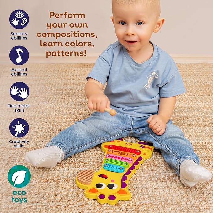 Kids Hits Wooden Giraffe Xylophone for Toddlers