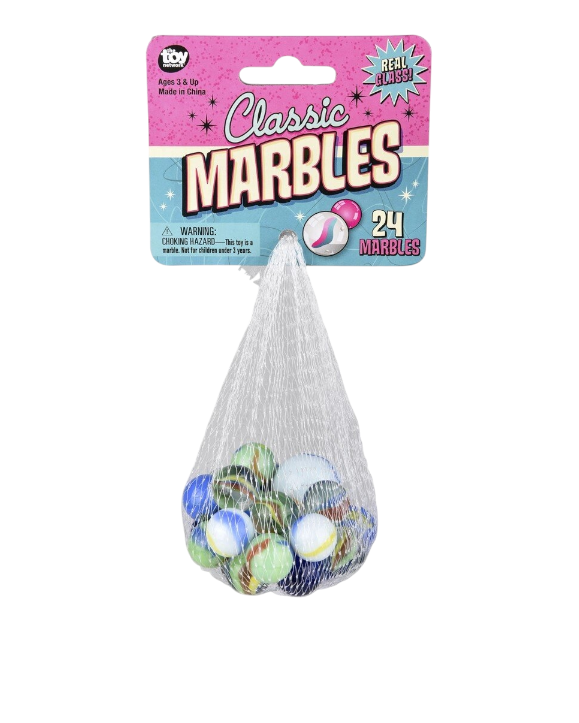 Classic Marbles 24-Count Assorted Colors Set