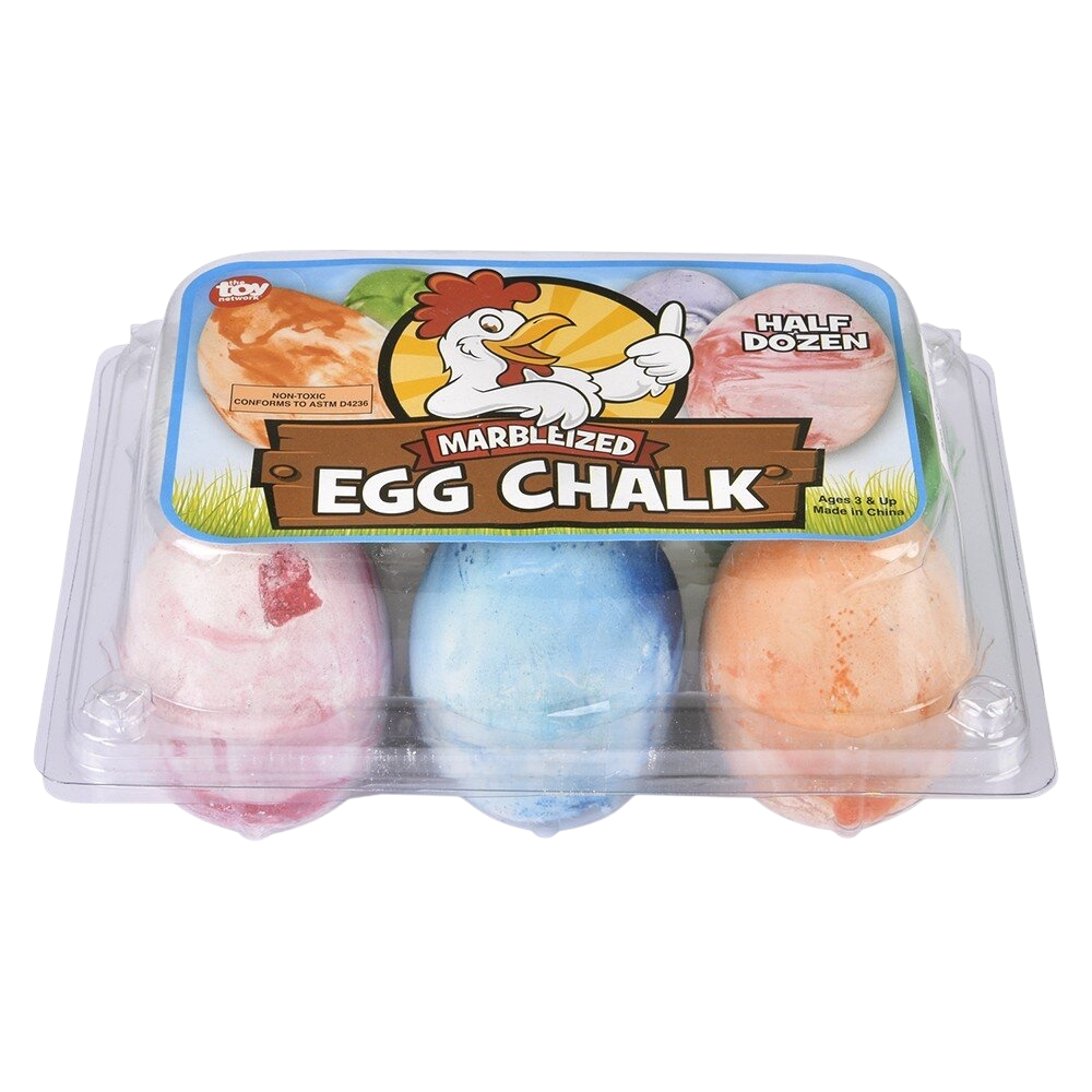 Marbleized Egg Sidewalk Chalk Set - 6 Vibrant Colors