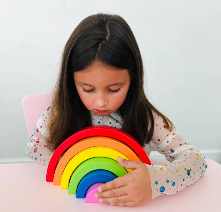 Galaxy Magia Wooden Rainbow Nesting Puzzle