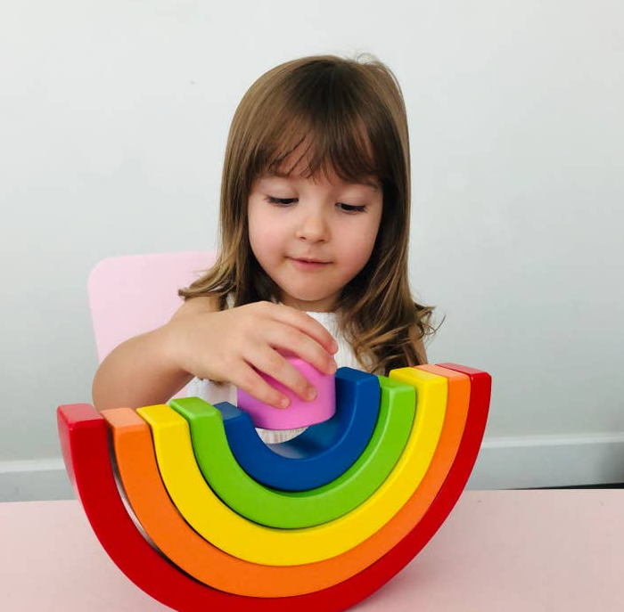 Galaxy Magia Wooden Rainbow Nesting Puzzle