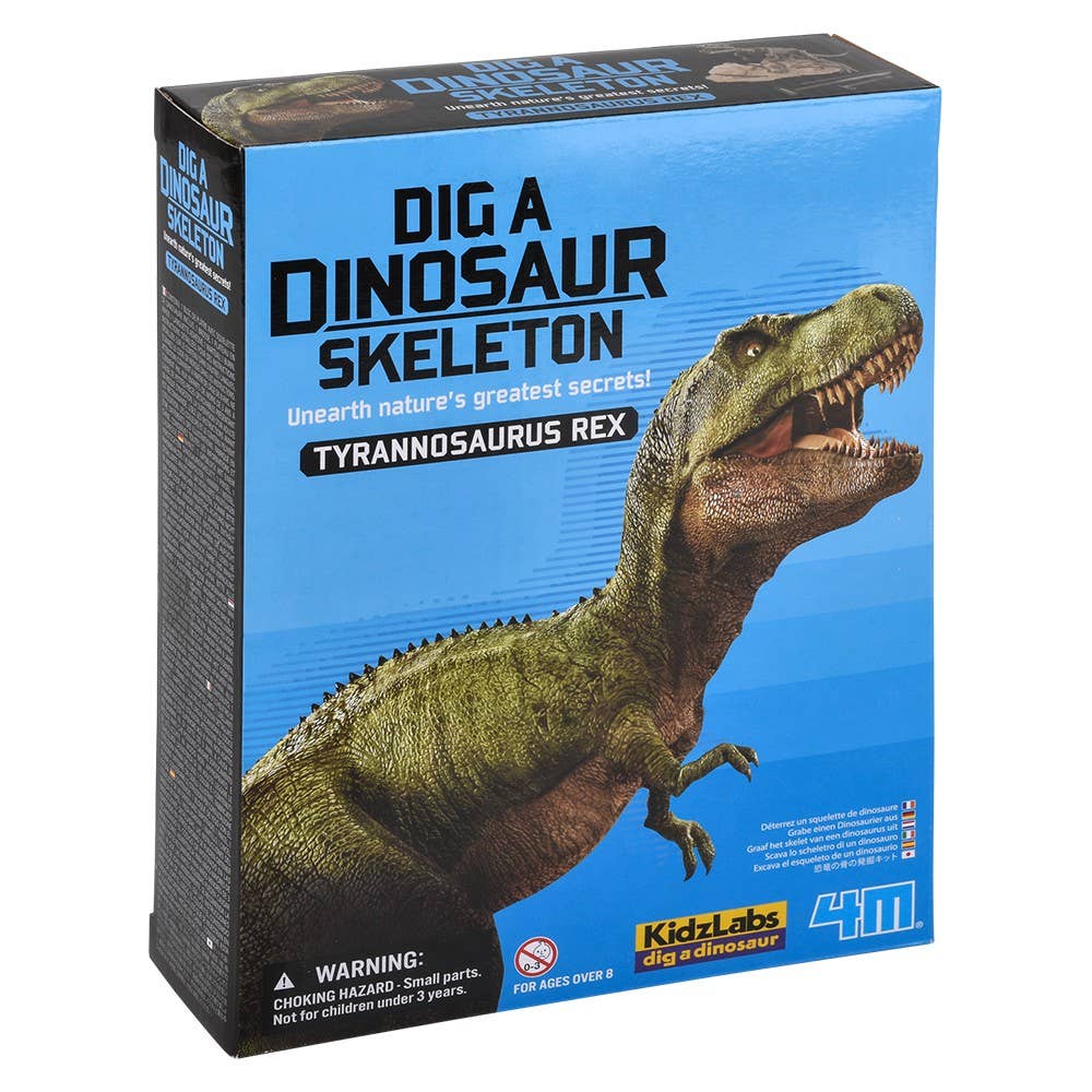 4M KidzLabs Dig A Dinosaur Skeleton Tyrannosaurus Rex -STEM Toy for Kids & Teens