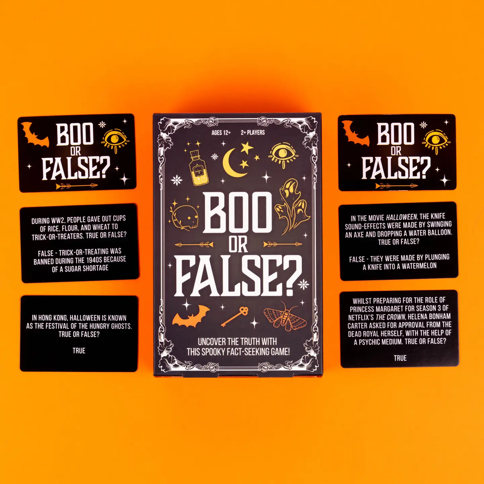 Professor Puzzle Boo or False? - Spooky Fact-Seeking Card Game