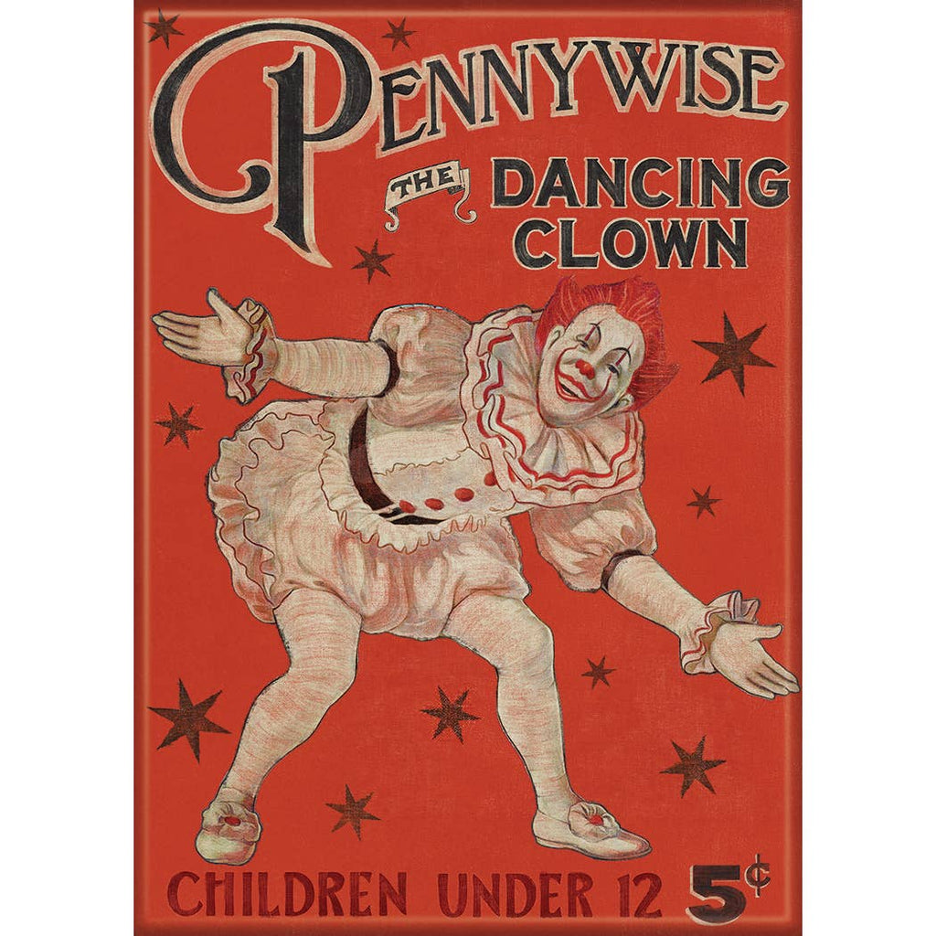 It Welcome To Derry Pennywise Vintage Poster Magnet