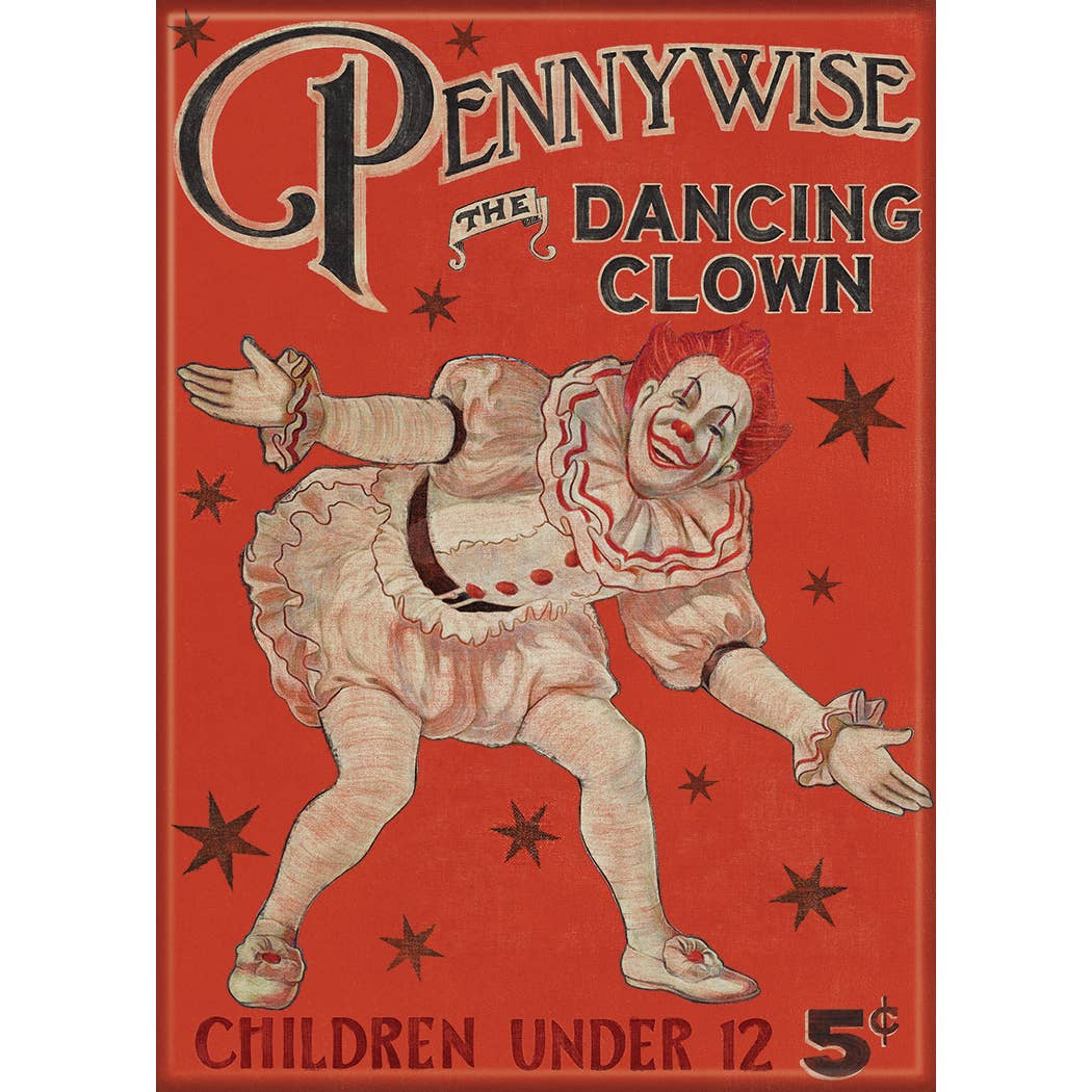 It Welcome To Derry Pennywise Vintage Poster Magnet