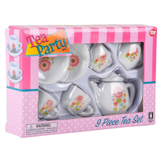 Flower Porcelain Tea Set 9 Piece