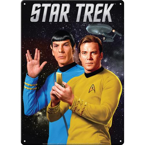 Star Trek Kirk & Spock Metal Sign 11.5-Inch