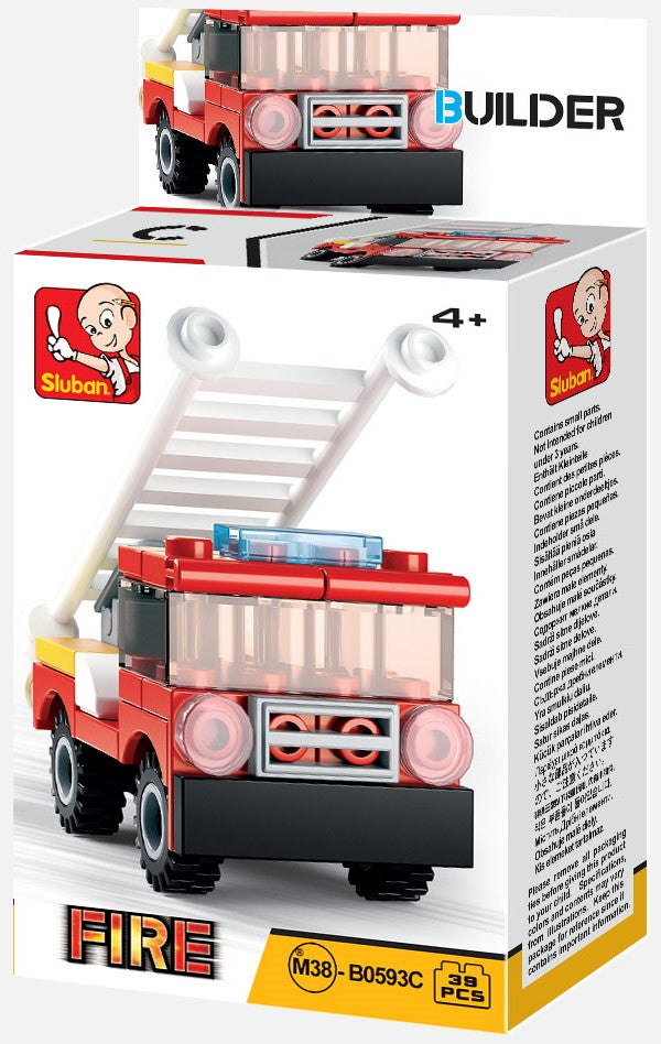 Sluban Fire Vehicle M38-B0593 Building Set - Assorted Styles