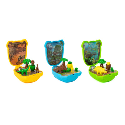 Toysmith Dinosaur Mini Worlds Playset