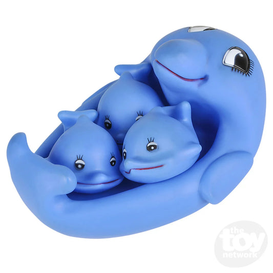 Dolphin Bath Toy 4 Piece Set