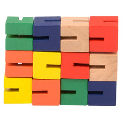 6" WOODEN TWIST CUBE LLB Wood Toy
