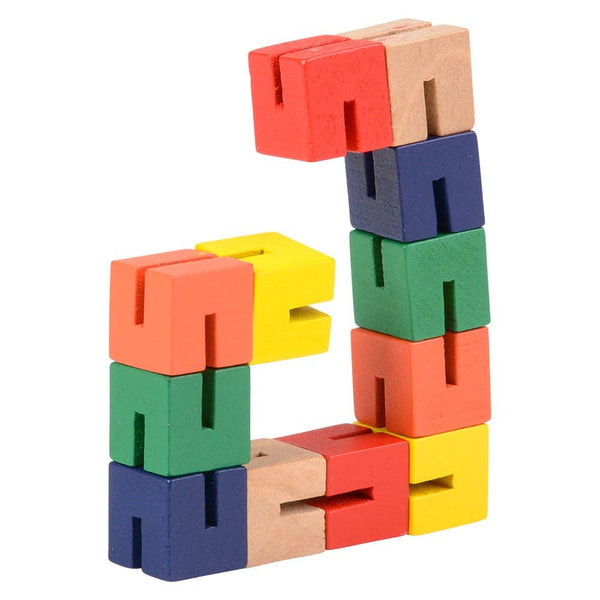 6" WOODEN TWIST CUBE LLB Wood Toy
