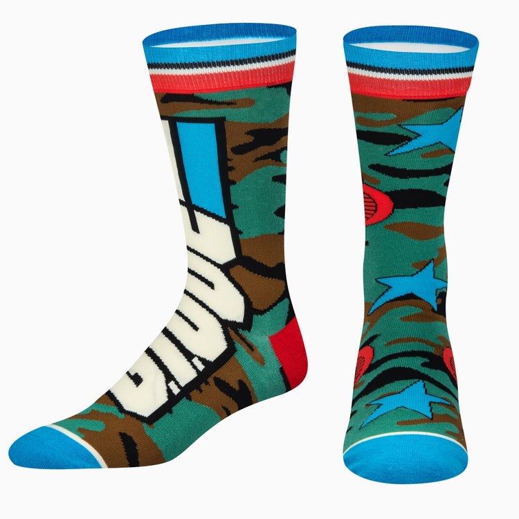 Adult Sized G.I. Joe Cobra Split  Premium Socks