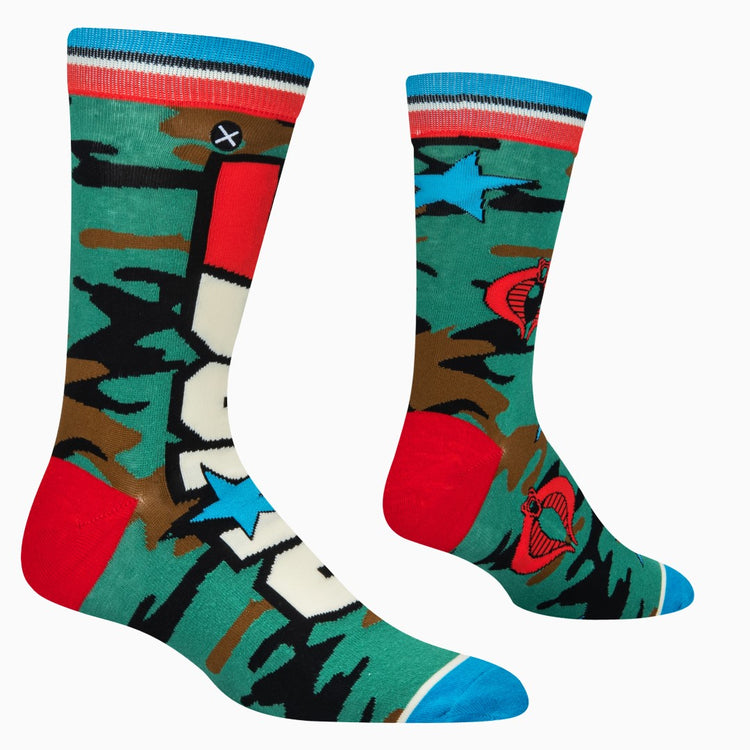 Adult Sized G.I. Joe Cobra Split  Premium Socks