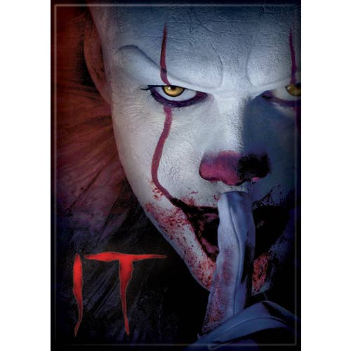 It 2017 Pennywise and Logo Magnet