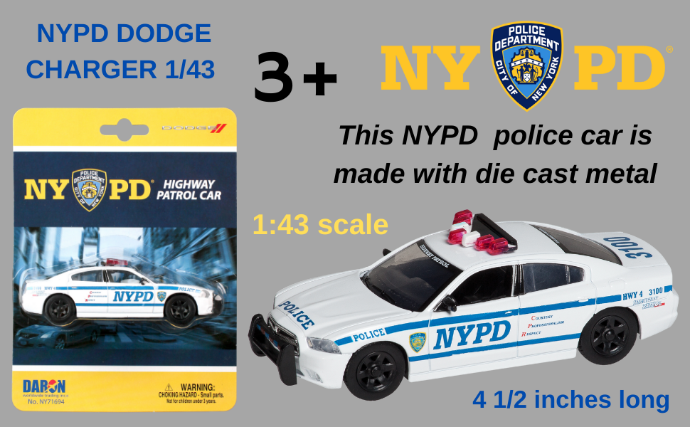NYPD Dodge Charger Die-Cast Police Car