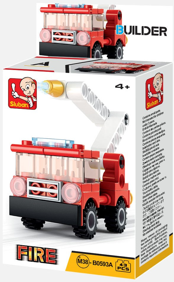 Sluban Fire Vehicle M38-B0593 Building Set - Assorted Styles
