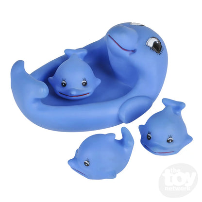 Dolphin Bath Toy 4 Piece Set