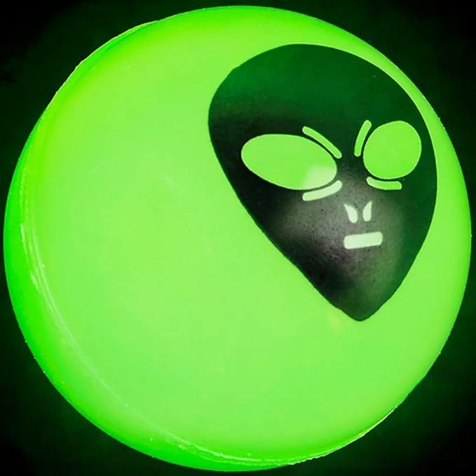 Alien Glow - In -The  Dark  High Bounce Ball - 1.75 Inch