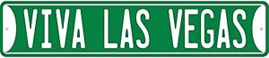 Viva Las Vegas  Metal Street Sign Decoration   Made in The USA  Street Sign 5.5x24-Inch