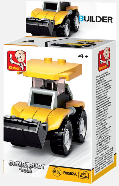 Sluban Construction  Builder Building  Blocks Kit Vehicle Assortment  4 styles (37-44 Pcs)