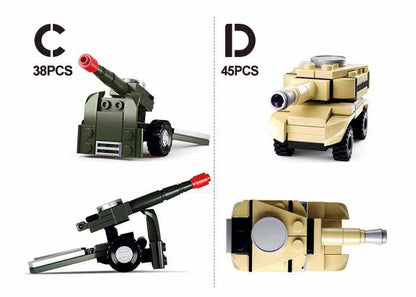 Sluban Military Builder Building  Blocks Kit Vehicle Assortment  4 styles (38-45 Pcs)