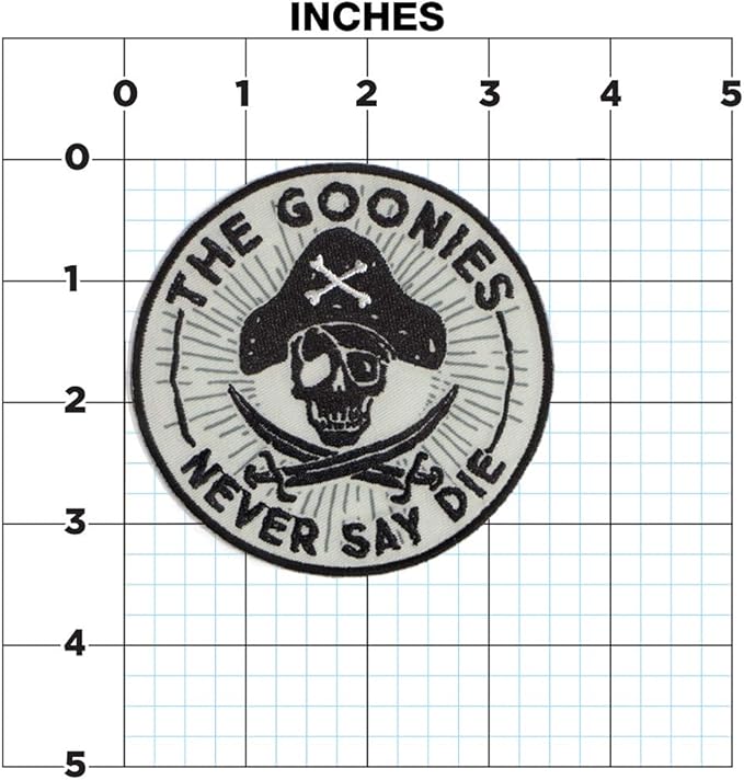 Goonies Never Say Die  Premium   Embroidered  Iron-On Patch